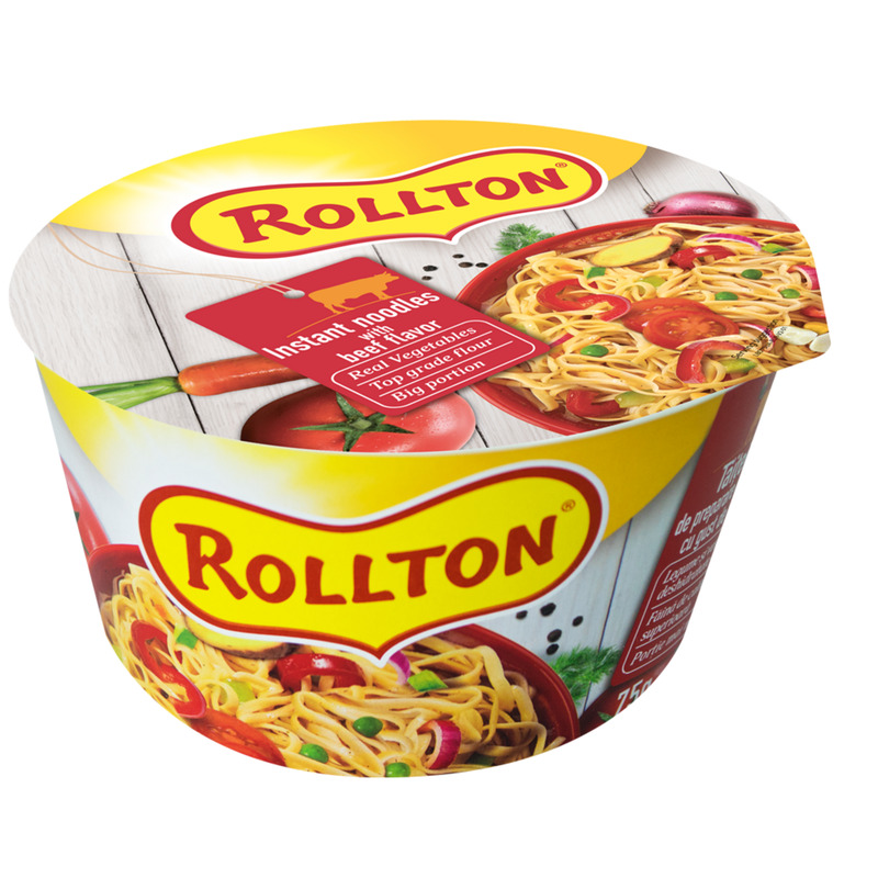 ROLLTON Loomalihamaitselised kiirnuudlid 75g(topsis)