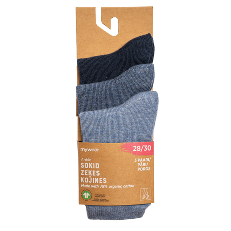 Laste sokid Mywear kõrged 3tk 28/30