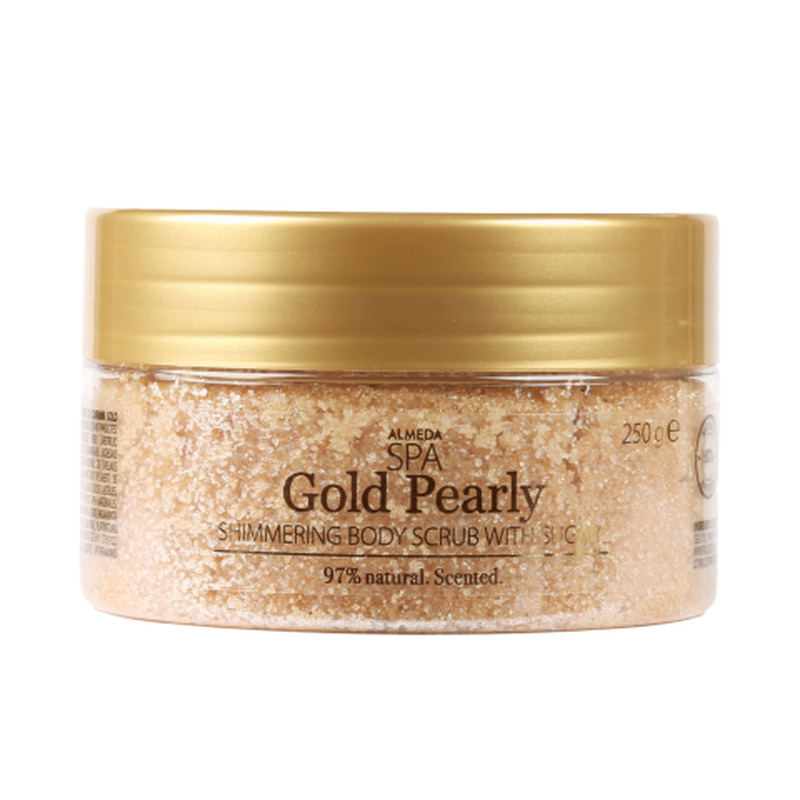 Särav kehakoorija suhkruga Gold pearly Almeda Spa 250g