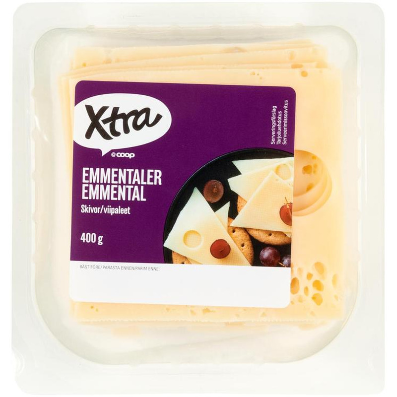 X-tra Emmental juust, viilutatud, 400g