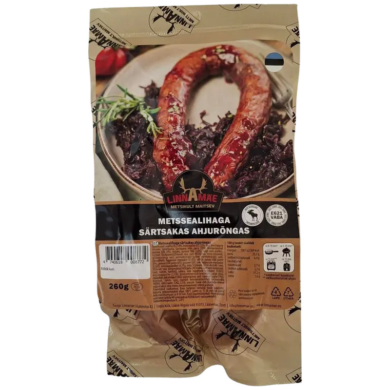 Linnamäe Lihatööst Metssealihaga Särtsakas Ahjurõngas 260G