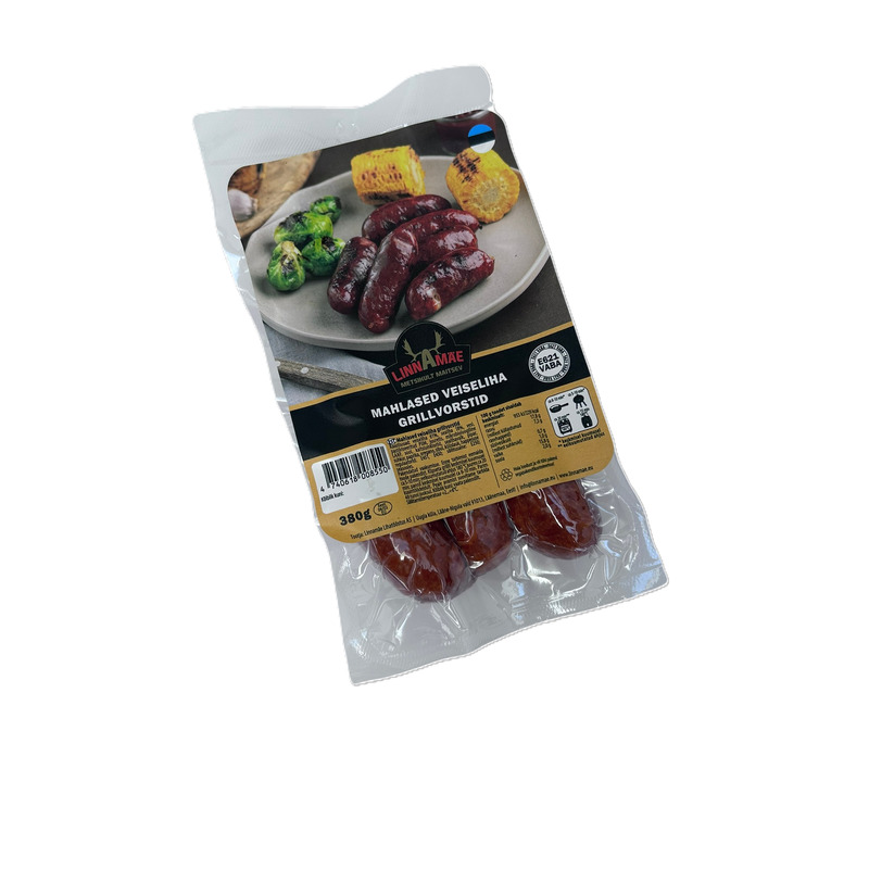 Mahlane veiseliha grillvorst, LINNAMÄE LIHATÖÖSTUS, 380 g