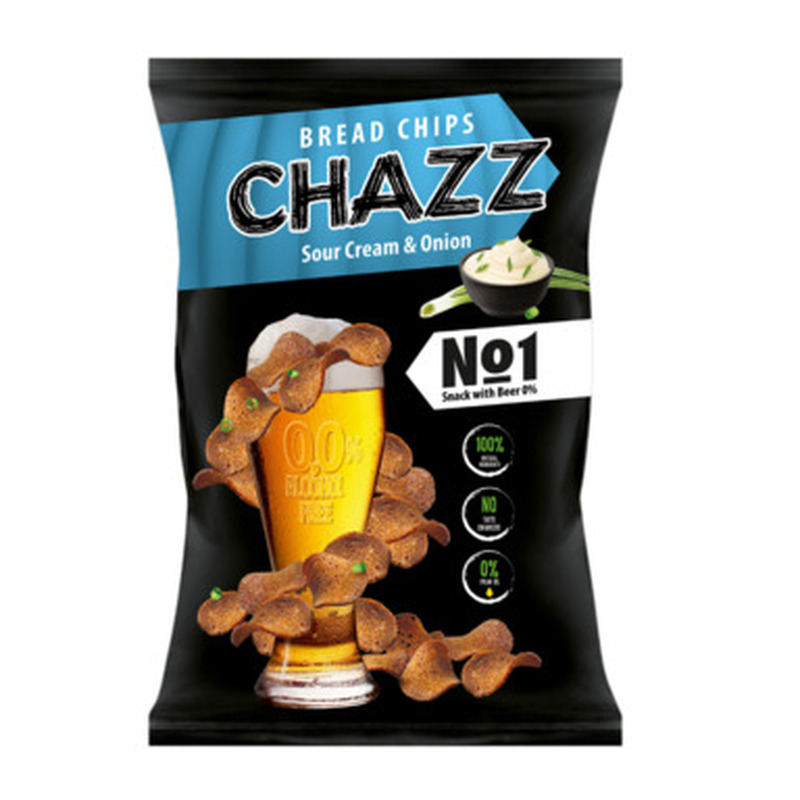 CHAZZ Leivakrõpsud hapukoore ja sibula maitsega 100g