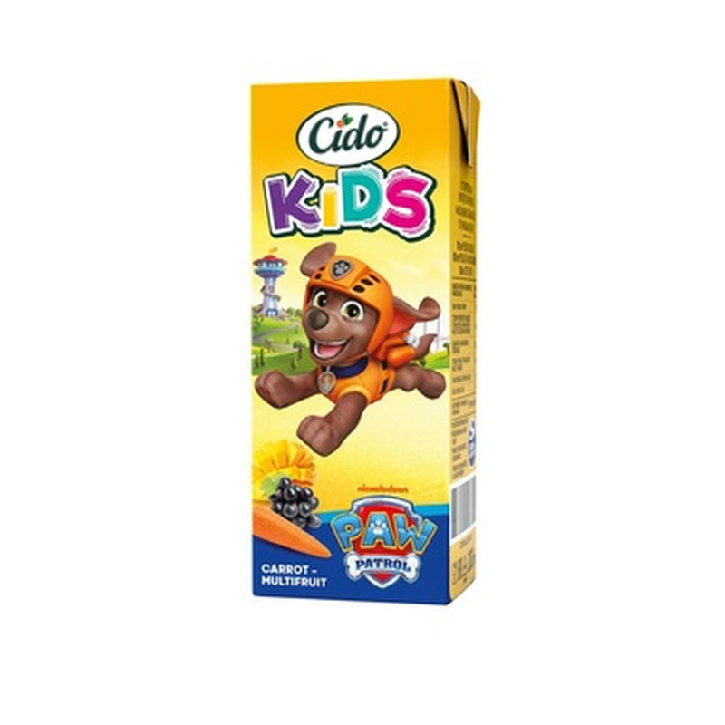 CIDO KIDS Porgandi mitme puuvilja mahlajook 200ml (kõrrejook