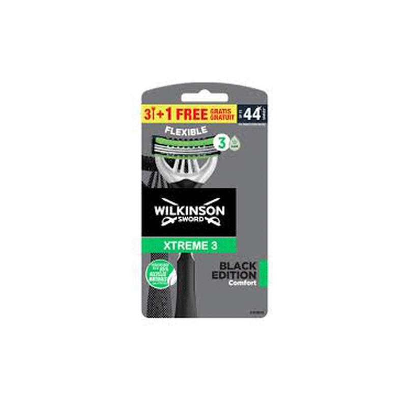 Raseerijad WILKINSON Xtreme3 Black 3+1tk