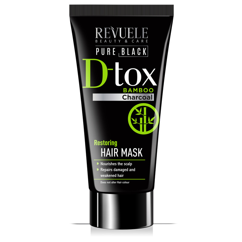 REVUELE Pure Black Juuksemask Bamboo Charcoal 200ml
