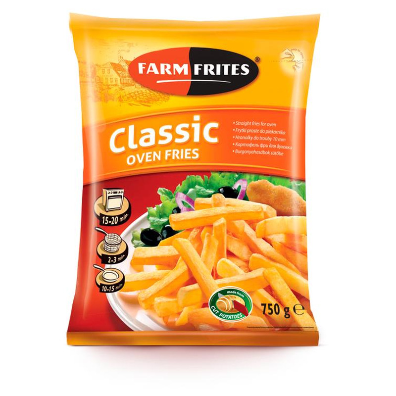 Friikartul ahjus küpsetamiseks, FARM FRITES, 750 g