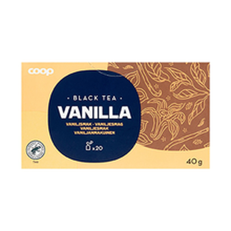 Vanilje tee, COOP, 40 g