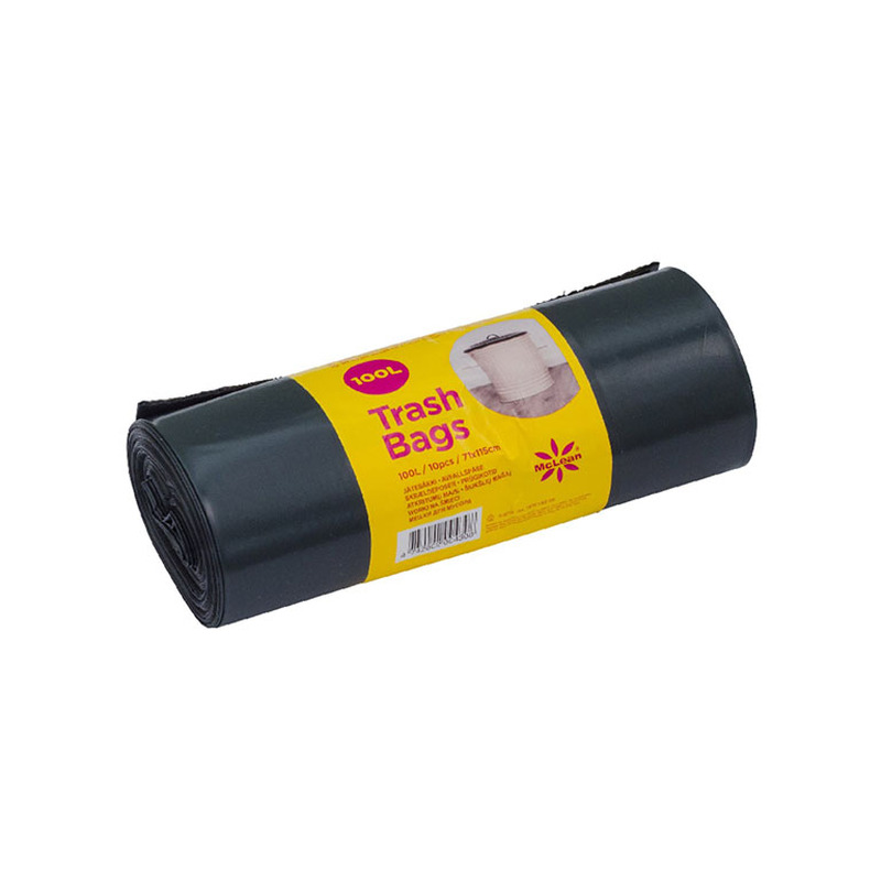 Prügikott HD must 100L, McLean, 10 tk