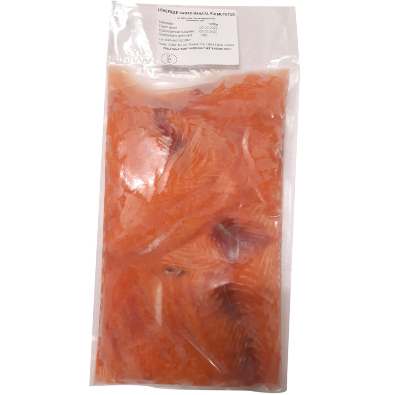 AVEKTRA Lõhefilee portsjonid 1kg(ca 120-160g/tk,külmut.)