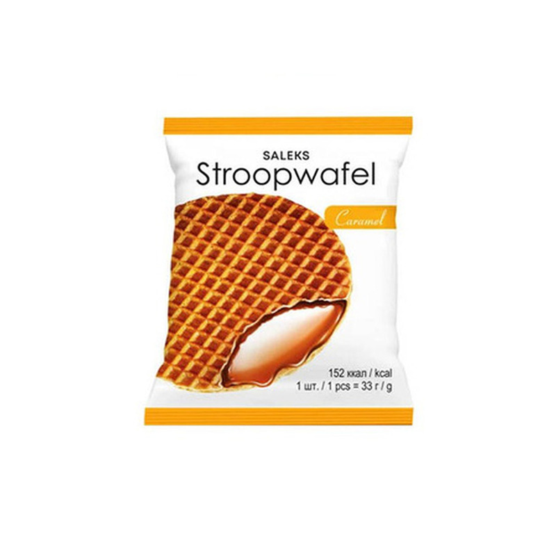 Vahvlid SALEKS karamellitäidisega “Stroopwafel” 33g