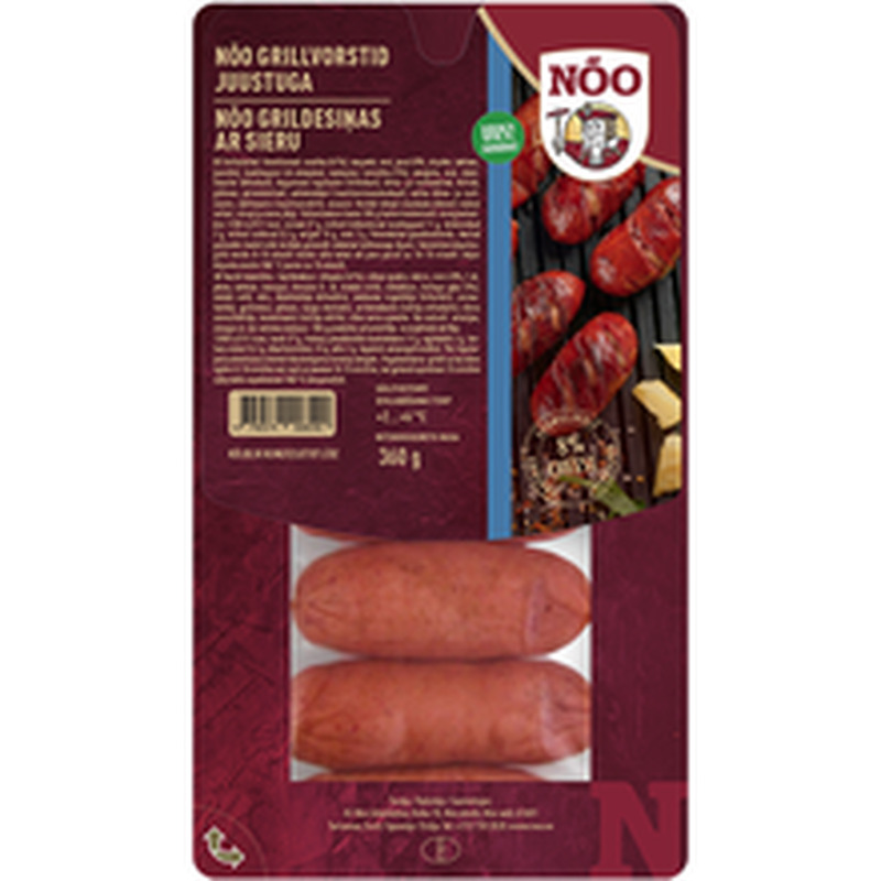 Grillvorstid juustuga, NÕO, 360 g