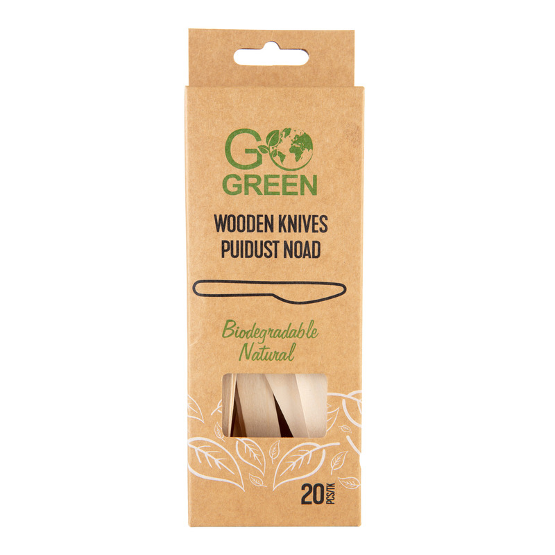 GO GREEN Puidust noad 20tk (biolagunevad)