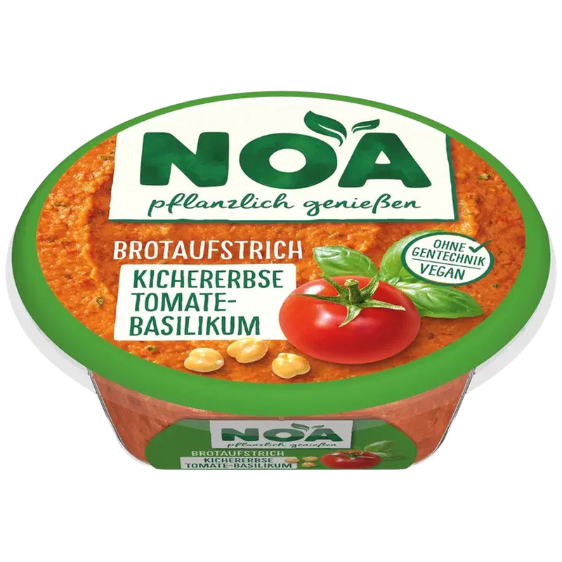 Hummus keedetud kikerhernestest tomati ja basiilikuga, NOA, 175 g