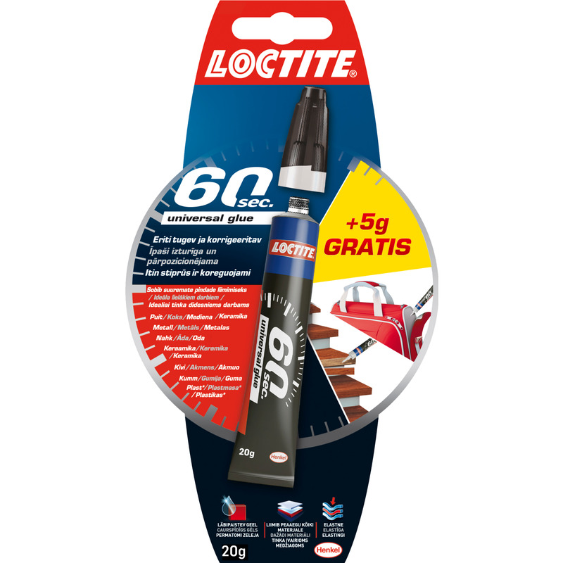 KAST 12tk! Loctite 60sek universaalliim 15g