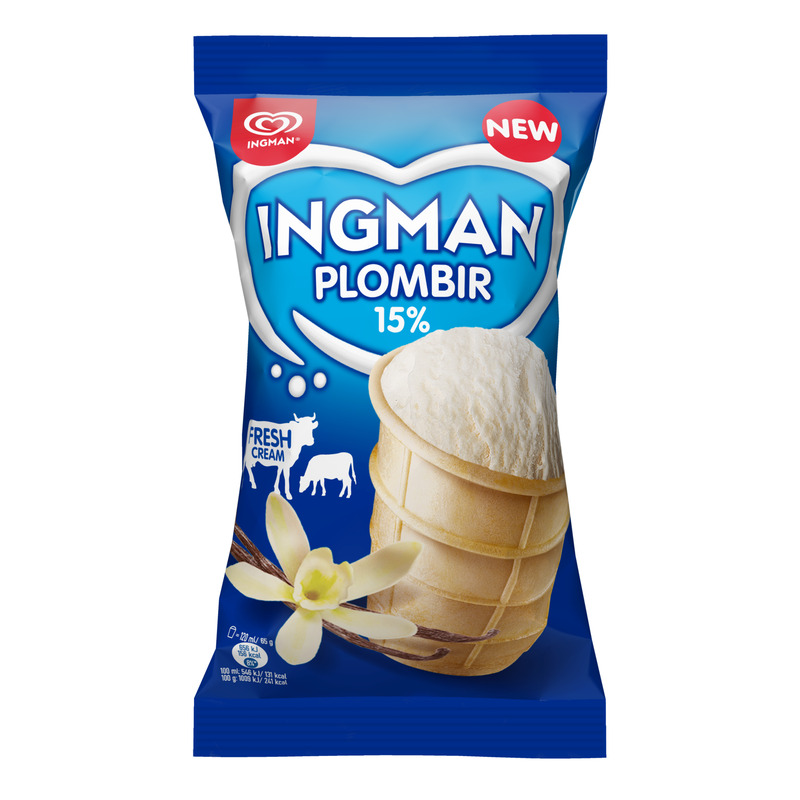 INGMAN Plombiir vahvlitopsis 120ml/65g