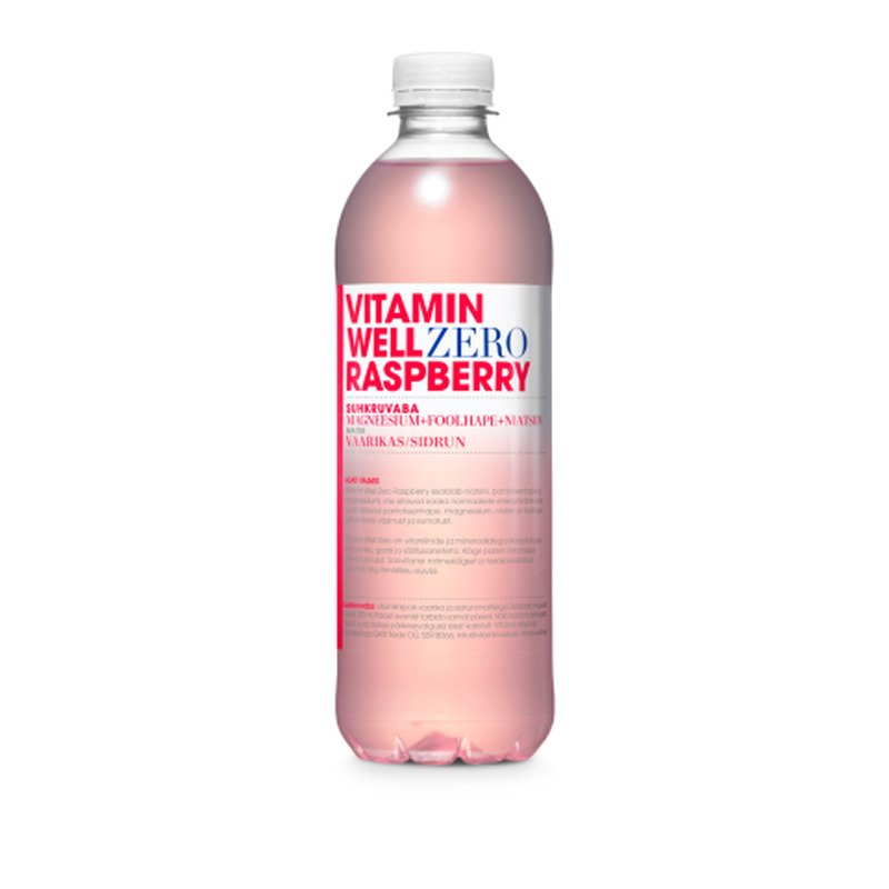 Vitamiinijook vaarika magusainetega Vitamin Well Zero 0,5l