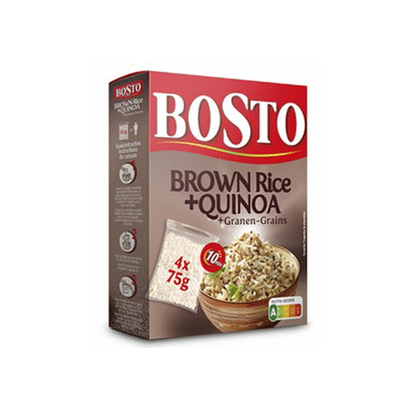 Pruun riis&kinoa& teravili BOSTO 4x75g
