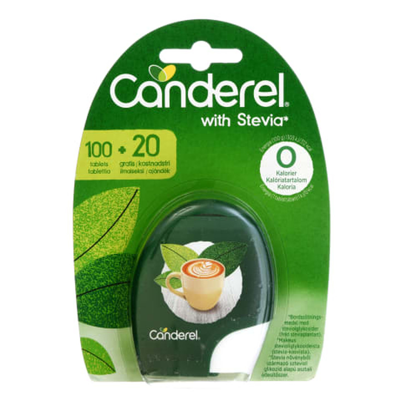Suhkruasendaja tabletid steviaga Canderel 120tk