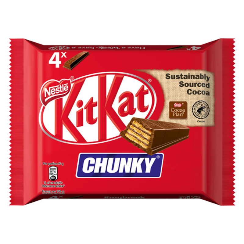 Multipakk Kit Kat Chunky vahvel piimašokolaadiga 4x40g