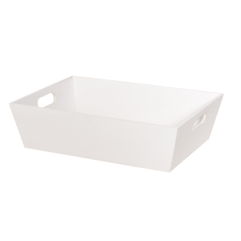 Vineerist kast sangadega 40x30x11cm (valge)