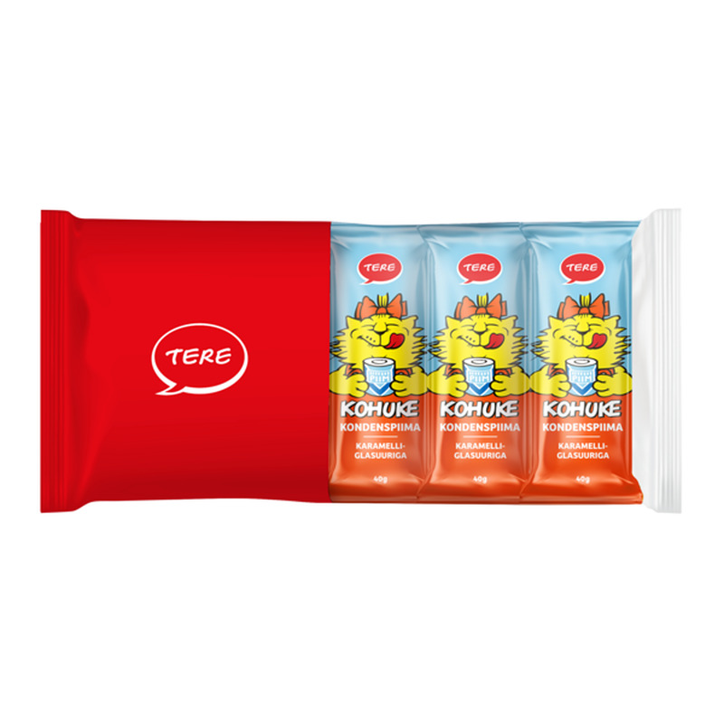 Tere Kohuke Kondenspiima ja Karamelliglasuuriga Multipakk 5x40g