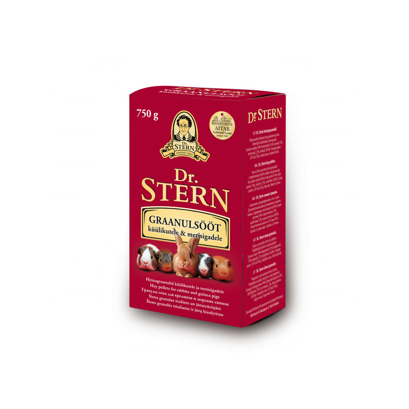 KAST 10 tk! Dr.Stern graanulsööt küülikutele ja merisigadele 750g