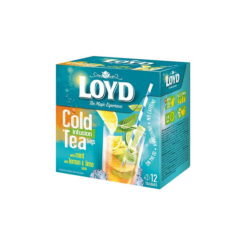 Külm tee sidruni, laimi ja mündi, LOYD, 12 x 2,5 g