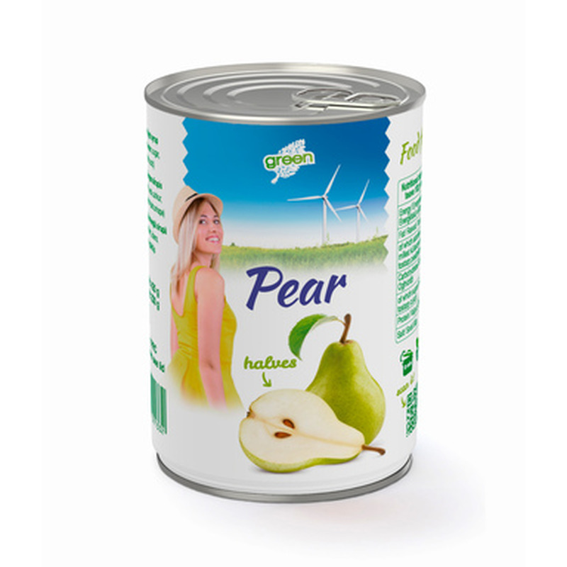Pirni pooled kerges siirupis, GREEN, 230g neto