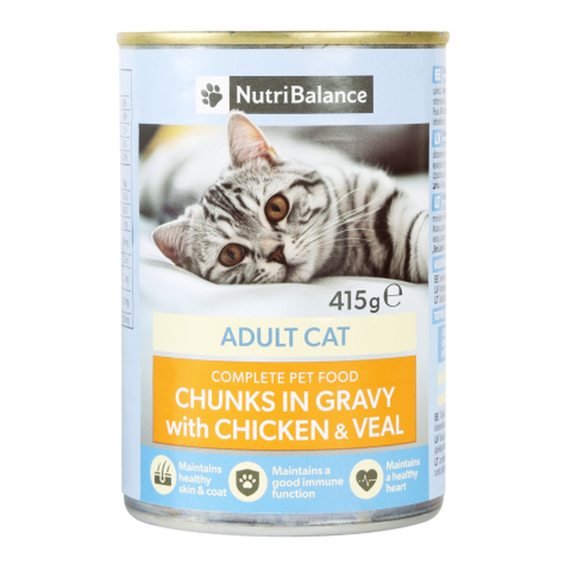 Kassisööt Nutribalance kana ja vasikalihaga 415g
