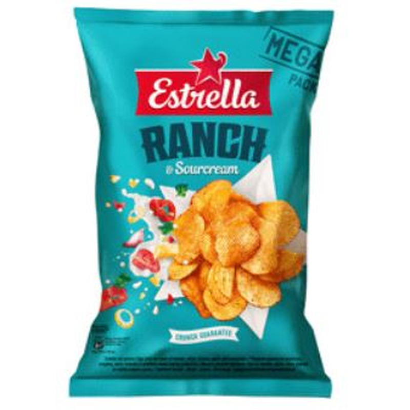 Kartulikrõpsud sakilised Ranch, ESTRELLA, 250 g