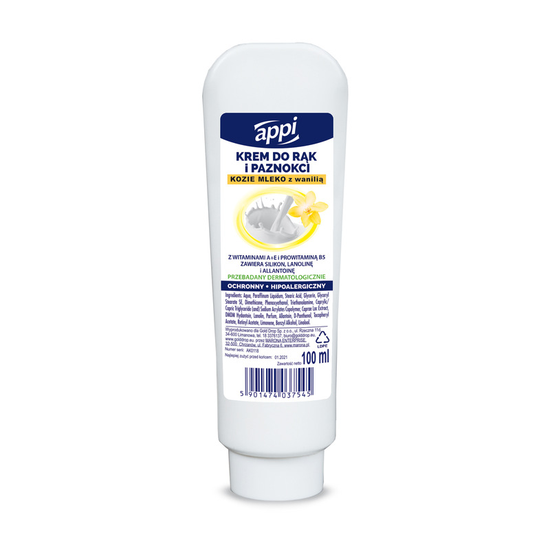 APPI Käte-ja küüntekreem kitsepiim&vanilje 100ml