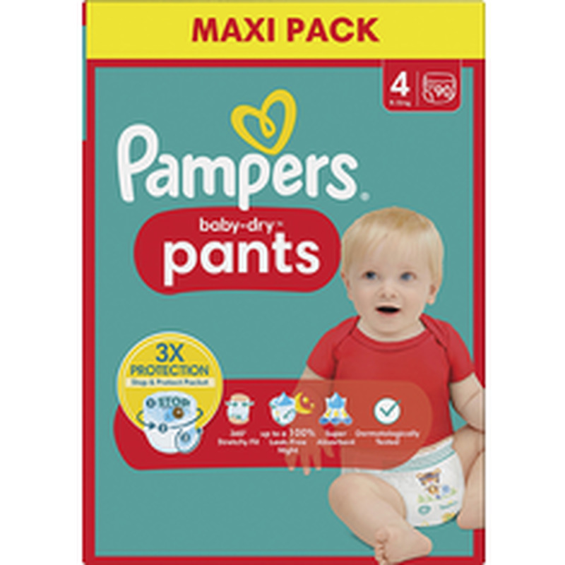 PAMPERS Baby Dry püksmähkmed S4 90 9-15kg