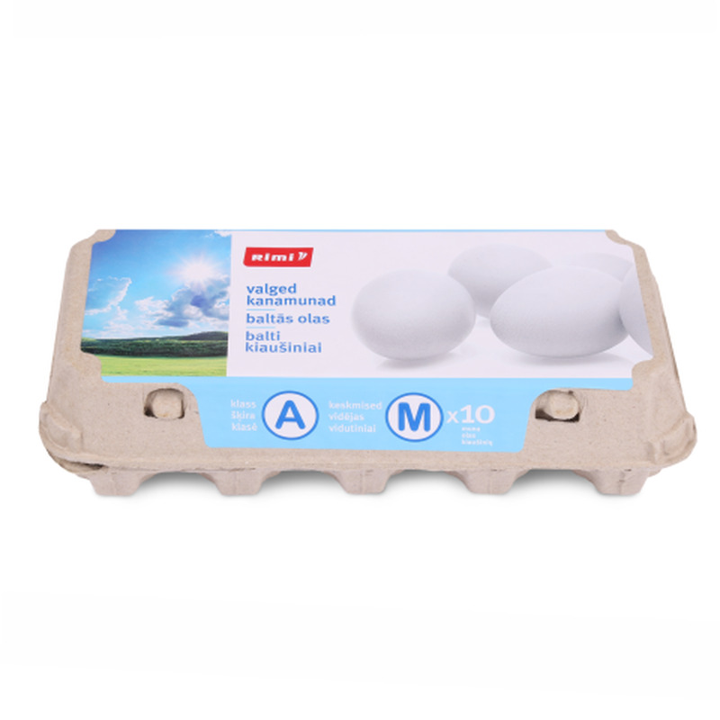 Valged kanamunad A kl M kat 10 tk RIMI