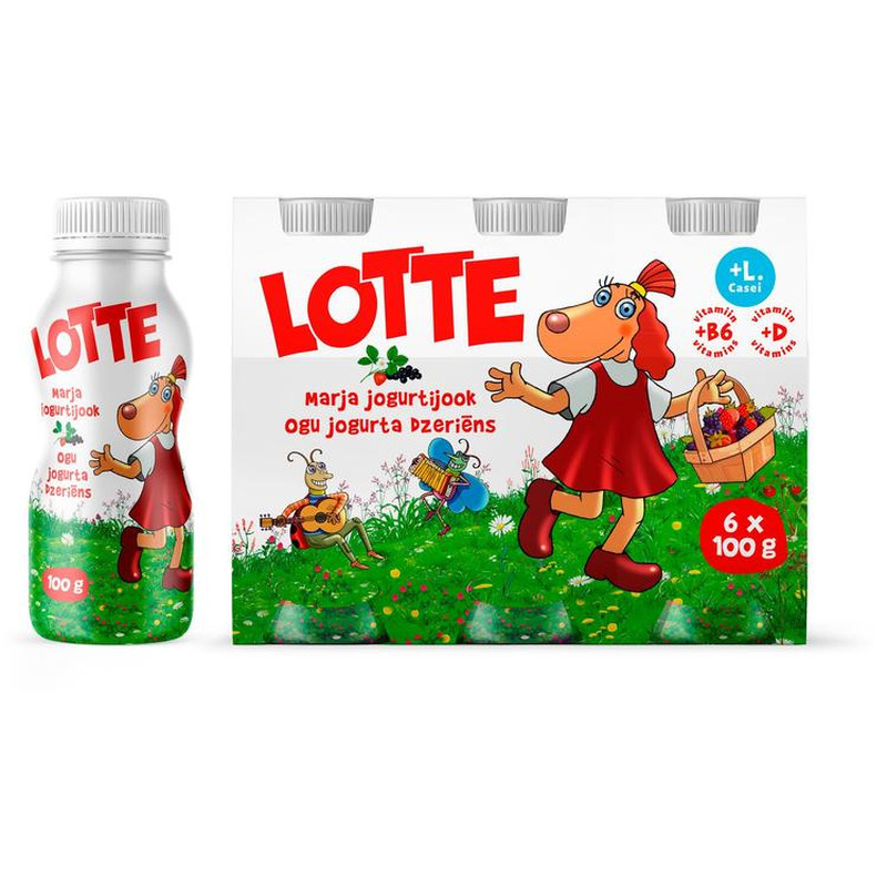 Tere Lotte marjajogurt, 6 x 100g