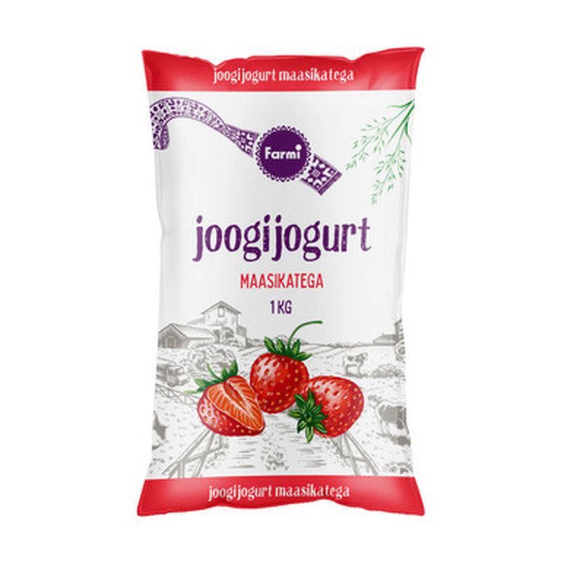 FARMI Maasika joogijogurt 1kg (kile)
