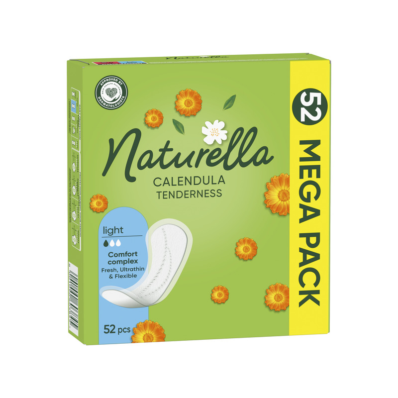 KAST 8 tk! Naturella Light Calendula Tenderness Pesukaitsmed, 52 tk