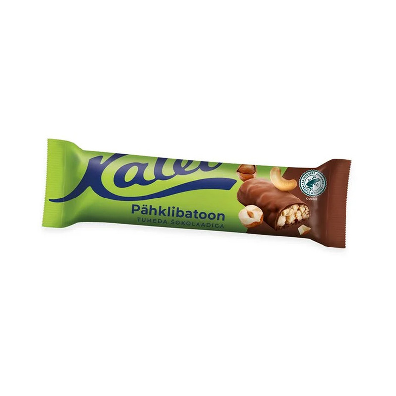 Pähklibatoon tumedas šokolaadis, KALEV, 40 g