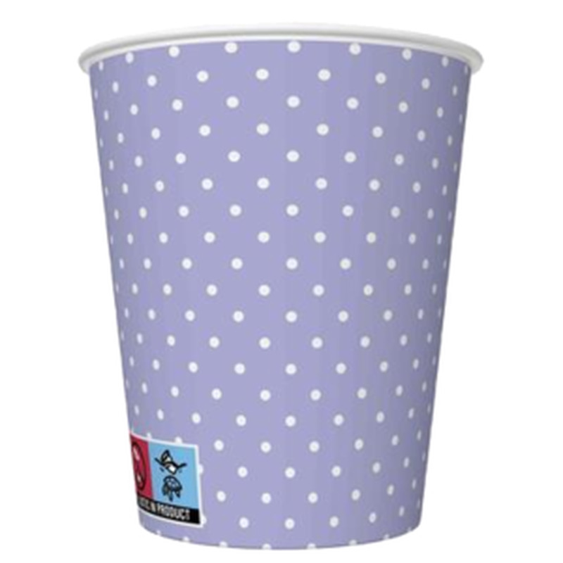 Daisy papptops Lilla täpiline 250ml 8tk