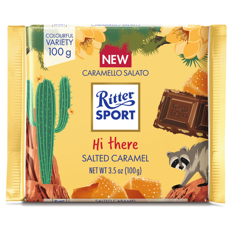RITTER SPORT Piimašokolaad soolakaramelli & karamellit. 100g