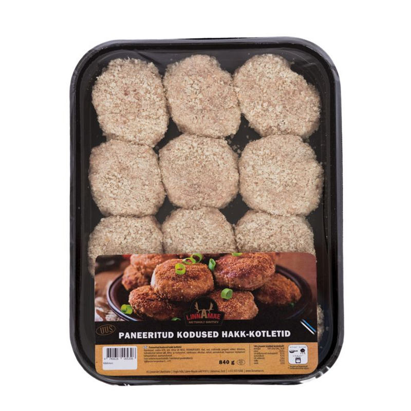 Linnamäe Lihatööstus Paneeritud Kodused Hakk-Kotletid 840g