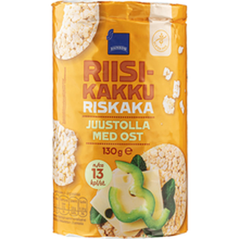 Rainbow juustu-riisi vahvlid 120 g