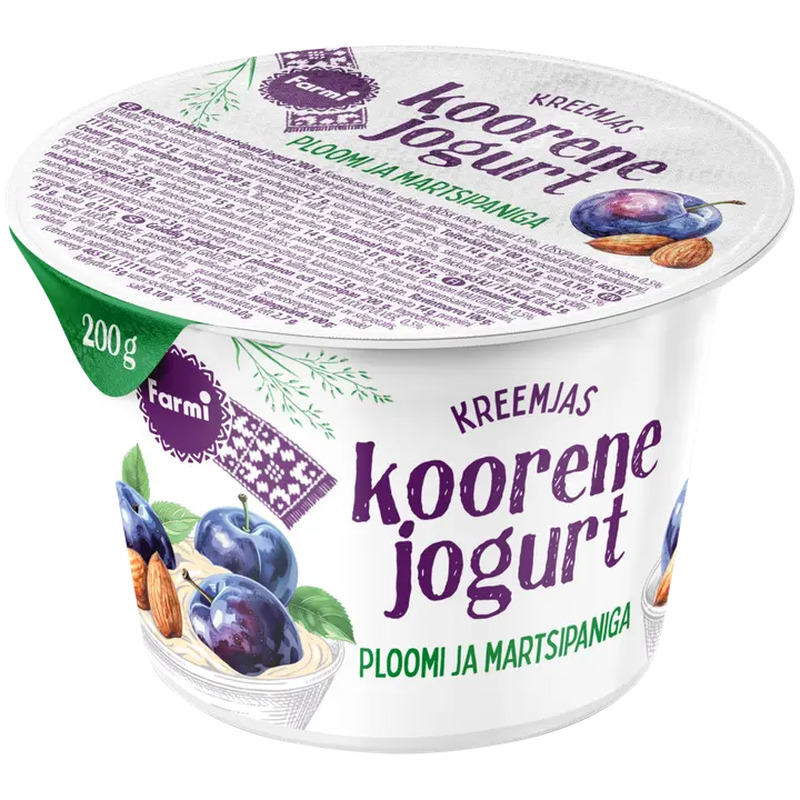 Farmi Koorene jogurt ploomi-martsipani, 200 g