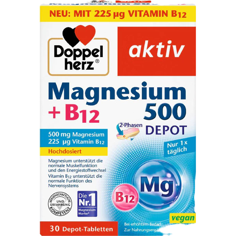 Doppelherz Magneesiumi tabletid 500+b12 30tk