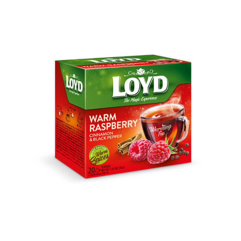 Tee LOYD vaarika-, kaneeli ja musta pipra maitseline 20 x 2g
