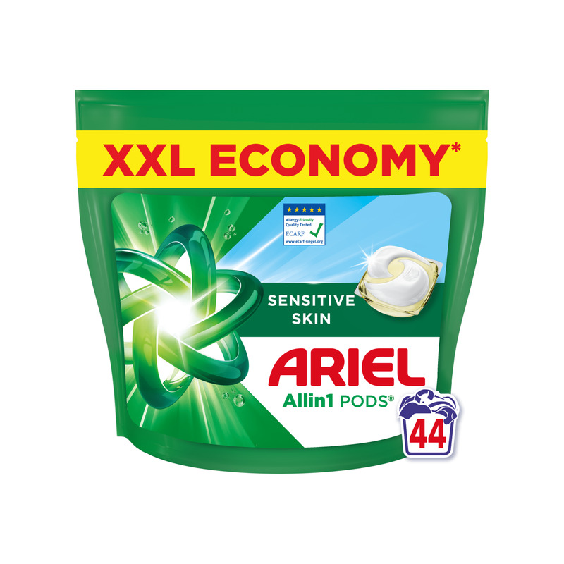 KAST 4 tk! Ariel All-in-1 PODS Sensitive Pesukapslid, 44 Pesukorda