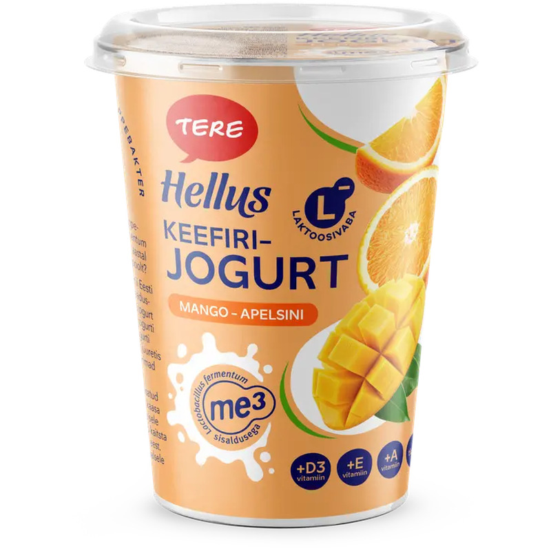 Hellus ME-3 keefirijogurt mango-apelsini, 380 g