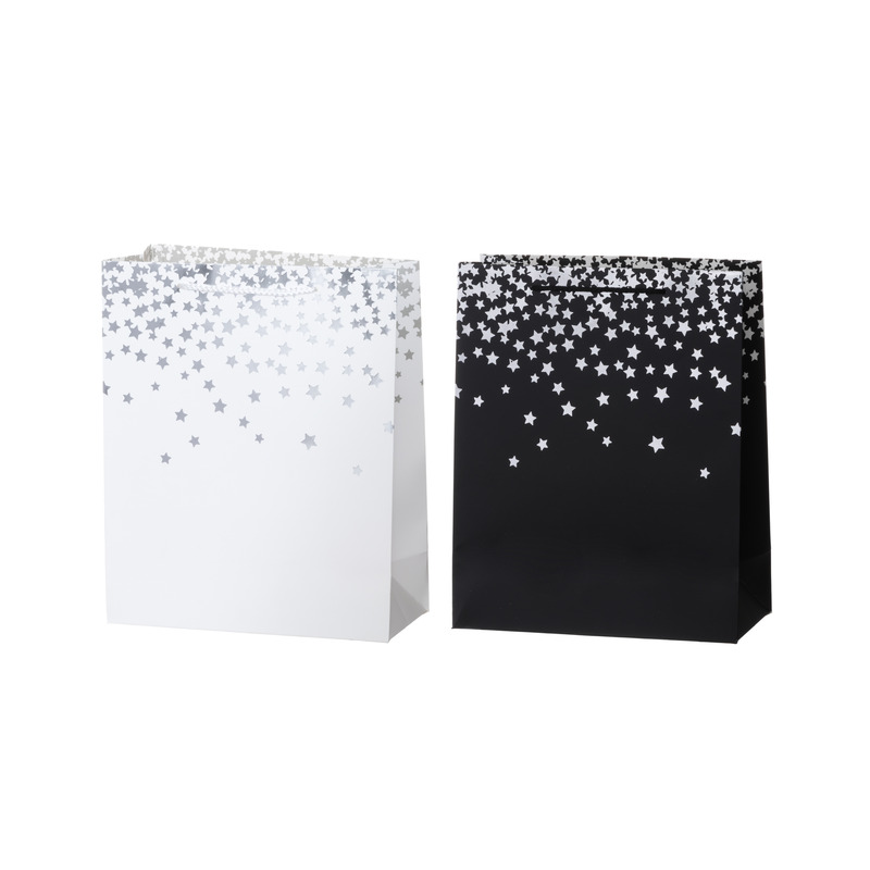 WINTERIA Kinkekott sangadega 32x26x12cm (2 värvi, tähtedega)