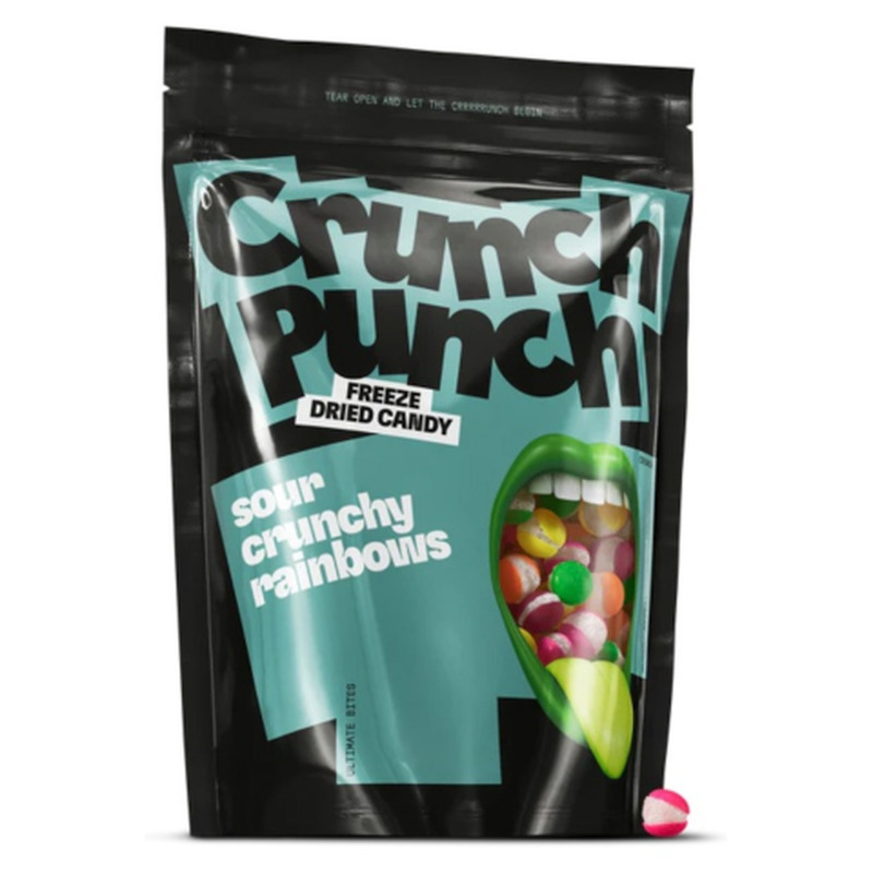 Kommid külmkuivatatud Sour Crunchy Rainbows Crunch Punch 100g