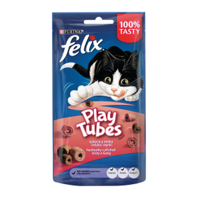 Kassimaius kalkun & sink Play Tubes, FELIX, 50 g
